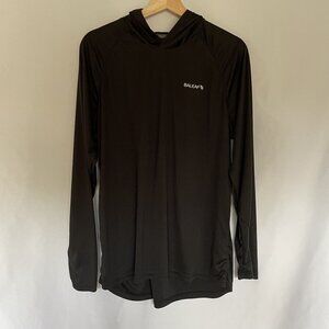 Baleaf Black Long Sleeve Hooded Shirt L mens athleisure top casual lightweight